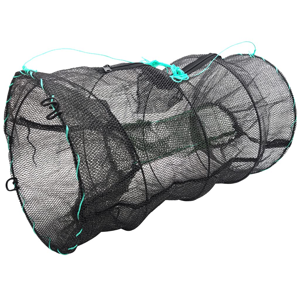 Proberos Fishing Net Lobster Crab Trap Fish Basket Collapsible Portable Crab Trap Cage Fishing Keep Net Fish Net for Crayfish, Crab, 12.6X20.1inches Proberos Fishing Net Lobster Crab Trap Fish Basket Collapsible Portable Crab Trap Cage Fishing Keep Net Fish Net for Crayfish, Crab, 12.6X20.1inches